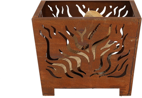 Brasero Dise�o Cuadrado Oxido S